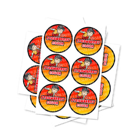 Strawberry Cough Circular Stickers