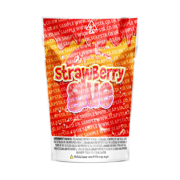 Strawberry Glue Mylar Pouches Pre-Labeled - SLAPSTA