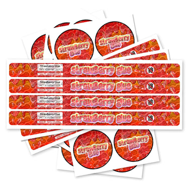 Strawberry Glue Pre - Labeled 3.5g Self - Seal Tins - 60pcs