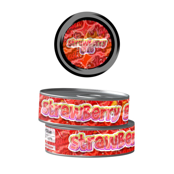 Strawberry Glue Pre-Labeled 3.5g Self-Seal Tins - SLAPSTA