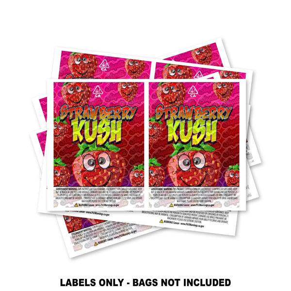 Strawberry Kush Mylar Bag Labels ONLY - SLAPSTA