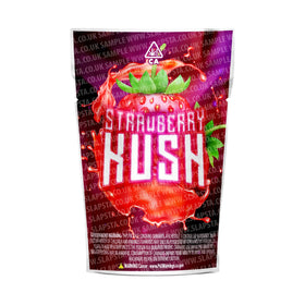 Sachets Mylar Strawberry Kush pré-étiquetés