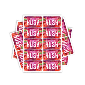 Étiquettes rectangulaires / pré-roulées Strawberry Kush