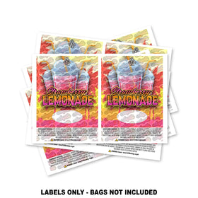 Étiquettes pour sacs Mylar limonade à la fraise UNIQUEMENT