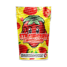 Sachets Mylar de limonade à la fraise pré-étiquetés