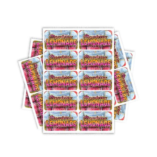 Strawberry Lemonade Rectangle / Pre-Roll Labels - SLAPSTA