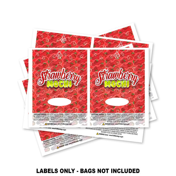 Strawberry Mochi Mylar Bag Labels ONLY - SLAPSTA