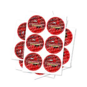 Strawberry Stardawg Circular Stickers