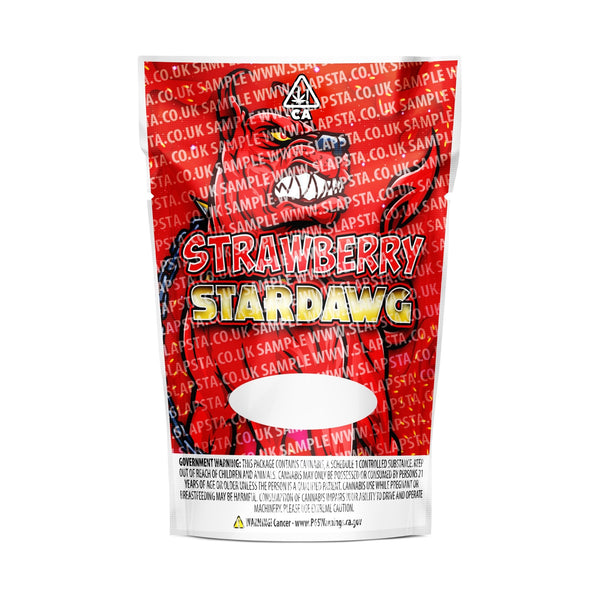 Strawberry Stardawg Mylar Pouches Pre-Labeled - SLAPSTA