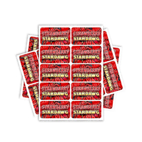 Étiquettes rectangulaires / pré-roulées Strawberry Stardawg