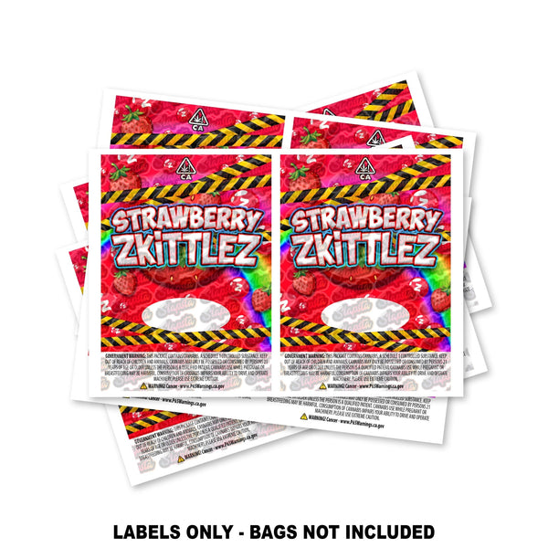 Strawberry Zkittlez Mylar Bag Labels ONLY - SLAPSTA
