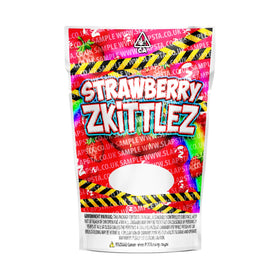Sachets Mylar Zkittlez à la fraise pré-étiquetés