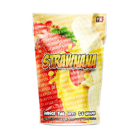 Sachets en Mylar Strawnana pré-étiquetés