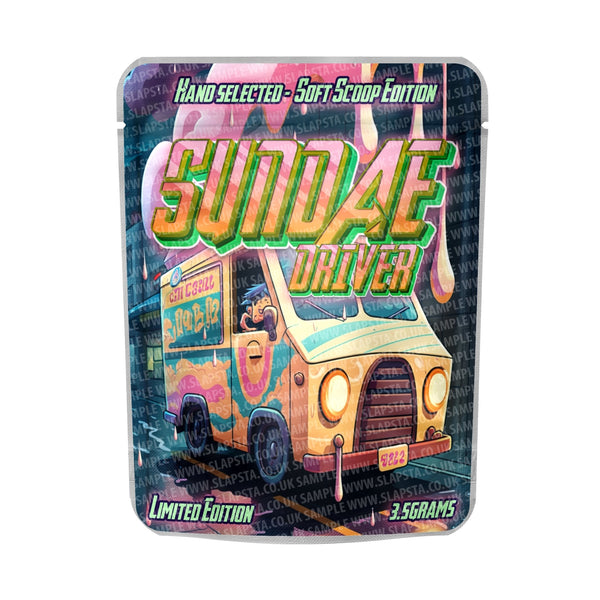 Sundae Driver Mylar Pouches Pre-Labeled - SLAPSTA