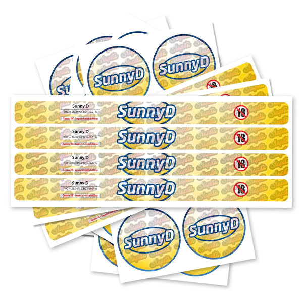Sunny D Pre-Labeled 3.5g Self-Seal Tins - SLAPSTA