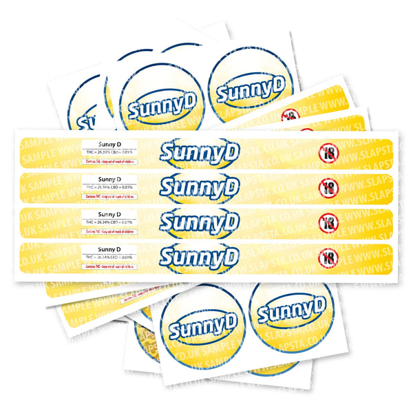 Sunny D Pressitin Strain Labels - SLAPSTA