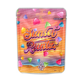 Pochettes Mylar Sunset Runtz pré-étiquetées