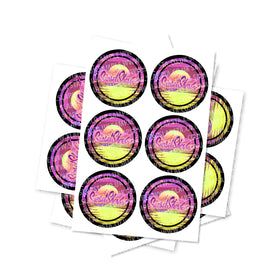 Sunset Sherbet Circular Stickers