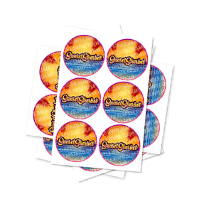 Sunset Sherbet Circular Stickers