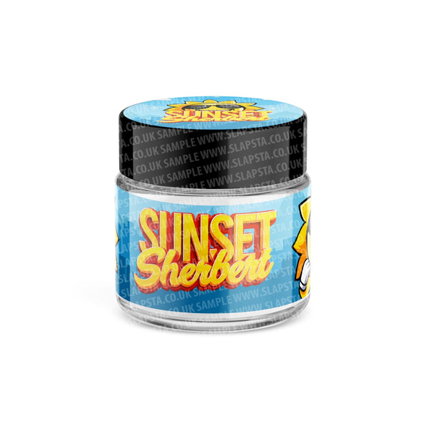 Sunset Sherbet Glass Jars Pre-Labeled - SLAPSTA