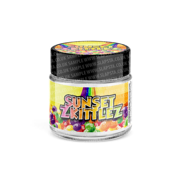 Sunset Zkittlez Glass Jars Pre-Labeled - SLAPSTA