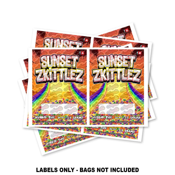 Sunset Zkittlez Mylar Bag Labels ONLY - SLAPSTA