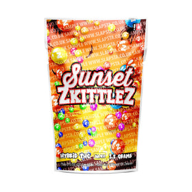 Sachets Mylar Sunset Zkittlez pré-étiquetés