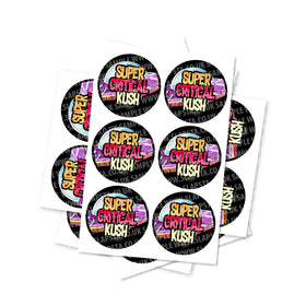 Super Critical Kush Circular Stickers