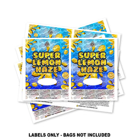 Étiquettes pour sacs Mylar Super Lemon Haze UNIQUEMENT