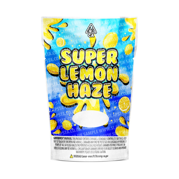 Super Lemon Haze Mylar Pouches Pre-Labeled - SLAPSTA