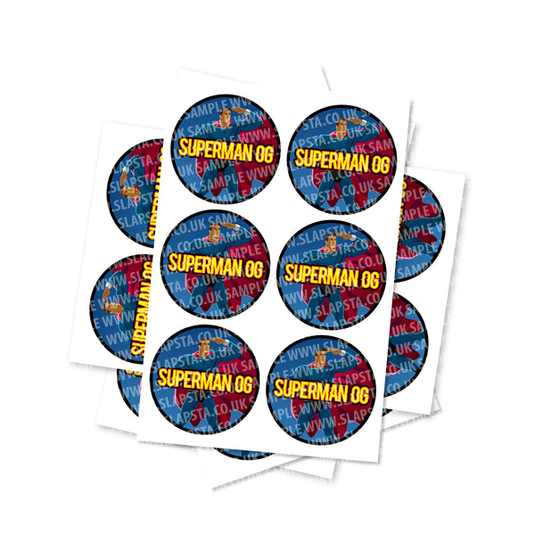 Superman OG Circular Stickers - SLAPSTA