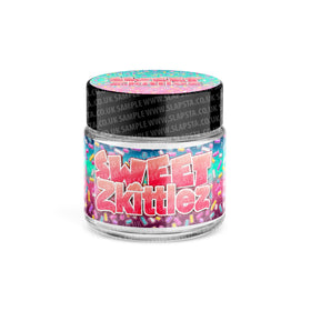 Sweet Zkittlez Glass Jars Pre-Labeled
