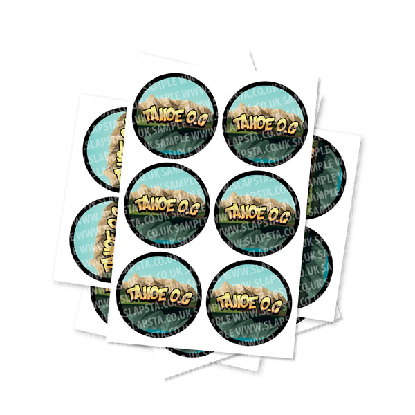 Tahoe OG Circular Stickers - SLAPSTA