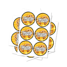 Tangerine Cookies Circular Stickers