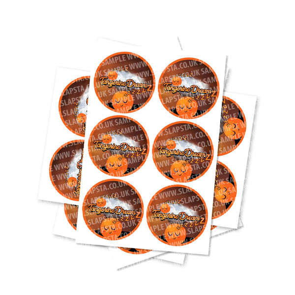 Tangerine Dream Circular Stickers - SLAPSTA