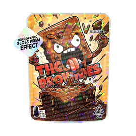 THC Brownie SFX Mylar Pouches Pre-Labeled