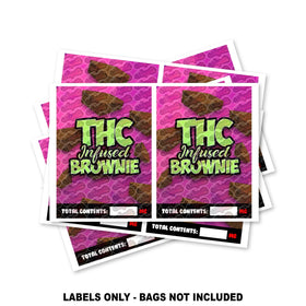 THC Infused Brownie Mylar Bag Labels ONLY