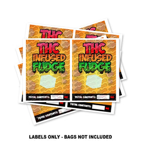 THC Infused Fudge Mylar Bag Labels ONLY
