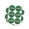 Thin Mint Circular Stickers - 2.5cm