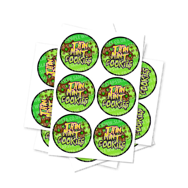 Thin Mint Cookies Circular Stickers - SLAPSTA