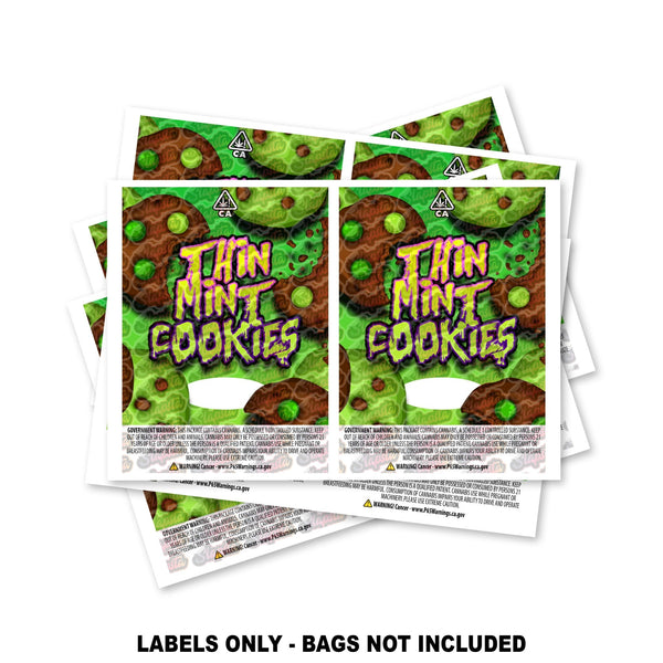 Thin Mint Cookies Mylar Bag Labels ONLY - SLAPSTA