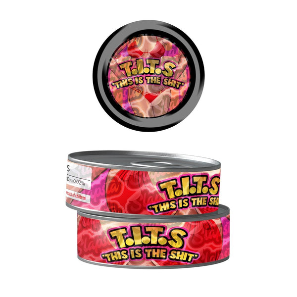 TITS Pre-Labeled 3.5g Self-Seal Tins - SLAPSTA