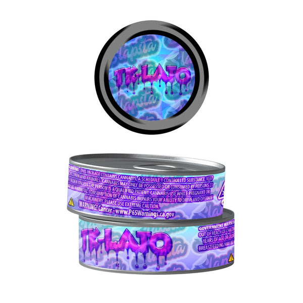 TKlato Pre-Labeled 3.5g Self-Seal Tins - SLAPSTA