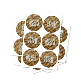 Trapper Of The Year Circular Stickers