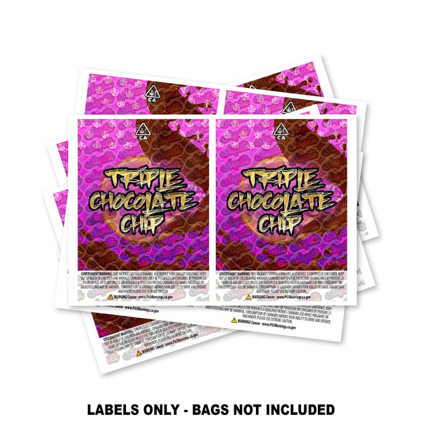 Triple Choc Chip Mylar Bag Labels ONLY - SLAPSTA