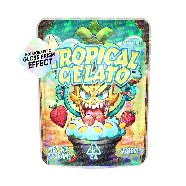 Tropical Gelato SFX Mylar Pouches Pre-Labeled - SLAPSTA