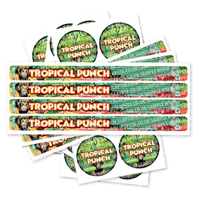 Étiquettes de souches de Punch Pressitin tropicales