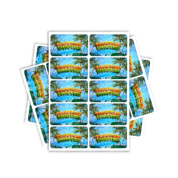 Tropical Smoothie Rectangle / Pre-Roll Labels - SLAPSTA