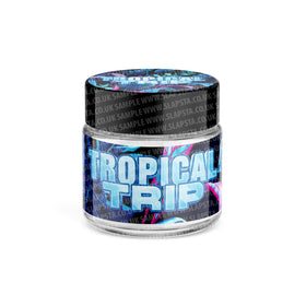 Tropical Trip Glass Jars Pre-Labeled