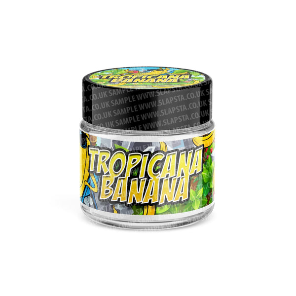 Tropicana Banana Glass Jars Pre-Labeled - SLAPSTA